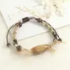 Pulsera de Cerámica Vintage Jingdezhen, Estilo Étnico Trenzado con Cuerda y Perlas, Joyería Hecha a Mano para Mujer con un Toque de Lujo Discreto
