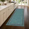 Alfombra lavable de estilo retro transfronterizo, de cachemir sintético - fácil de cuidar, adecuada para pasillos, hogares, dormitorios y como alfombra de mesita de noche; duradero y resistente a las manchas