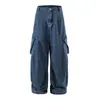 Ropa de Hombre Beijie Verano 2026 Nuevos Jeans Lavados Vintage para Hombre Pantalones Cargo Casuales de Pierna Recta con Múltiples Bolsillos