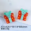 Caixa de Presente Boneco de Neve Série de Natal Sino Árvore de Natal Cola Creme Presilhas de Cabelo Corda de Cabelo Acessórios de Resina DIY
