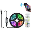 Tira de Luz LED de Fondo para TV USB 5V 5050 RGB Control por App de Teléfono Móvil Bluetooth Control por Voz Tira de Luz Pegamento