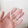 Jubileu de Pêssego Joias Novo Estilo Chinês Ágata Branca Cristal Pulseira Círculo Único Feminina Estilo Antigo Lótus Dourado Pulseira Joias