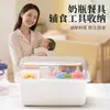Caja de Almacenamiento para Vajilla de Bebé con Rejilla Escurridora para Biberones Caja de Almacenamiento Herramienta Especial para Alimentos Complementarios de Bebé Gabinete a Prueba de Polvo