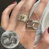 Anillos de Línea Multicapa para Mujer, Espiral Geométrica de Moda Retorcido Personalizado Estilo Nuevo Anillo Abierto, Anillo Dulce y Fresco para el Dedo Índice