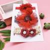 Nueva banda para el cabello de bebé estilo coreano lazo flor accesorios para el cabello de niños diadema cuidado puerta corona joyería traje caja de regalo