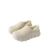 Pantuflas de Algodón sin Espalda para Hombre Otoño e Invierno Uso Exterior EVA Impermeables Antideslizantes Hogar Interior Suela Gruesa Zapatos de Algodón Cálidos para Mujer