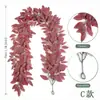 Enredaderas de Plantas Artificiales, Enredaderas de Eucalipto de Primavera, Hiedra Verde para Decoración del Hogar, Enredaderas Artificiales de Hoja de Azufaifo