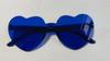 Gafas de sol sin montura en forma de corazón de color gelatina, Gafas de una sola pieza en forma de corazón, Colores deslumbrantes, Estilo transfronterizo