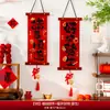 Decoraciones de Año Nuevo, colgantes con el carácter "Fu", pareados, arreglo de ambiente para la sala de estar y la puerta de entrada, calabazas festivas colgantes para el Festival de Primavera