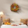 Zonghong 2025 Transfronterizo Nuevo Otoño Corona Festival de la Cosecha Granja Calabaza Girasol Hoja de Arce Colgante de Puerta