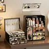 Tocador de Escritorio Set de Cajas de Almacenamiento para Cosméticos, Gabinete de Almacenamiento tipo Cajón a Prueba de Polvo de Gran Capacidad para Joyería y Cuidado de la Piel