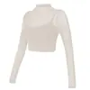 Ropa de yoga de dos piezas falsas transfronteriza para mujer, malla de alta apariencia con top deportivo con almohadilla para el pecho, ropa deportiva para entrenamiento de running de otoño e invierno