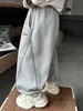 Calça longa infantil Q107, novos estilos de primavera e outono, calça de moletom estilo coreano para meninos, calça jogger de bebê, casual, esportiva, versátil e moderna