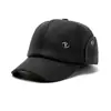 Chapéu de Algodão Masculino de Inverno e para Homens Idosos Chapéu Outdoor Espessado Proteção contra Frio Bico de Pato Proteção Auricular Acolchoado com Veludo Quentinho Boné de Baseball