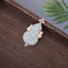 Novo Brocado de Canto Estilo Chinês Abóbora e Cavalo da Fortuna Bordado Dupla Face Pulseira DIY Feita à Mão Pingente Acessórios Pequenos Enfeites Pendurados Atacado
