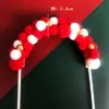 Ins Cartão Decorativo para Bolo Encaixável Arco Bola de Pelo Decoração de Bolo de Aniversário Acessórios para Mesa de Sobremesas Arco