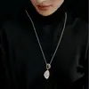 Collar Geométrico de Piedra Natural en Bloques de Color Estilo Ins Europeo y Americano para Mujer, Cadena de Cuello Versátil y Elegante