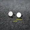 Novos Brincos de Aço Inoxidável para Comércio Exterior com Corte Geométrico Padrão Simples Orelha Osso Stud Mini Estrela Lua