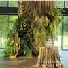 Tecido Dourado com Elastano, Tecido Brilhante com Estampa Completa, Elasticidade em Quatro Direções, Tecido com Folha de Ouro para Decoração de Casamento, Apresentação de Palco e Material para Vestuário