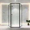 Design de Box de Banheiro Compartimentado Personalizado com Acabamento Tipo Tela, Portas de Correr Duplas Ocultas e Box de Vidro para Banheiro