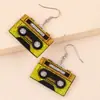 Pendientes acrílicos de cinta de color con lentejuelas europeas y americanas transfronterizos pendientes color moda pendientes vintage joyería para orejas mujeres