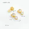 Folheado a ouro 18K14K, forte retenção de cor, cravejado com zircônia colorida, gato, caranguejo, estrela, espaçadores, pingente, acessórios para joias DIY