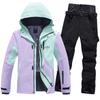 Traje nuevo cortavientos impermeable engrosado para hombre y mujer para exteriores, pantalones de esquí de montañismo al por mayor, soporte para entrega directa transfronteriza