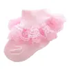 [Nuevo Producto] Calcetines de Verano para Niñas Calcetines de Encaje Hueco para Bebés Niñas Lazo de Bebé Cruzados Finos Transfronterizos