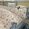 Conjunto de cama de quatro peças grau A para maternidade e infantil para dormir nu na cama, algodão puro genuíno, lençol e capa de edredom estilo Fair Isle, conjunto de três a quatro peças para dormitório