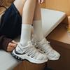 Calcetines Ligeros Transpirables de Primavera y Verano para Mujer, de Media Pantorrilla, Estilo Japonés Moderno, Color Sólido, Adelgazantes, Versátiles, Deportivos, Calcetines Largos de Verano Blancos