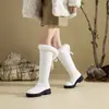 Nuevas Botas Gruesas de Piel al por Mayor en Stock, Botas de Nieve Calientes, Botas Casuales de Tacón Cuña, Tallas 40-44, Botas de Exportación