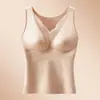 Otoño/Invierno 630 Lana Merino Cálido Satín Copa Trasera Sin Costuras Cómodo Chaleco de Almacenamiento de Calor Cepillado para Mujer Transfronterizo