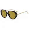 Gafas de Sol Aviador con Montura Redonda 2025 Nueva Moda Estilo Europeo y Americano Selección de Influencers de Ins Gafas de Sol de Moda para Mujer