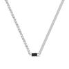 Collar Retro de Marca Cuadrada Plateado 925 Nuevo Diseño de Nicho Femenino Cadena Clavicular Collar de Tendencia de Verano para Mujer