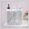 Botella redonda de hombro caído con tapa de punta de 400 ml, frasco gotero para sérum, botella de PET, botella exprimible, botella a prueba de luz de 24 mm de diámetro, botella con tapa de punta