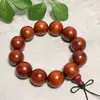 Pulsera de Cuentas de Sándalo Natural de Buda para Hombres, Madera de Palo de Rosa, Huanghuali, Cuentas de Madera de Agarwood, Pulsera de Cuentas de Oración