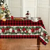 Nueva Mantel Cuadrado de Terciopelo Piel de Durazno Dropshipping Transfronterizo Decorativo de Mesa Impreso con Muñeco de Nieve Navideño Árbol de Navidad