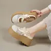Sandalias Mary Jane de Suela Gruesa para Mujer, Nuevo Estilo 2026, Malla Tejida que Aumenta la Altura, Zapatillas Cerradas para Mujer Pequeña