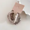 Goma para el pelo de alambre de teléfono plisada de alta elasticidad con estampado de leopardo, Banda versátil para coletas altas, Accesorio ligero y sofisticado para el cabello