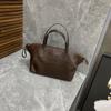 Bolsa Dumpling Couro Genuíno Exquisita Elegante Bolsa Feminina Camada Superior Couro de Vaca Ombro Transversal Bolsa de Mão Plissada Gesso para Mulheres