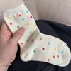 Calcetines de dopamina para mujer, nuevos calcetines de algodón coloridos de otoño, modernos calcetines japoneses con dibujos animados de estudiantes, a rayas, hasta media pantorrilla