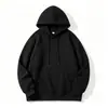 Sudadera con capucha de peso pesado, color liso, corte holgado, no voluminosa, unisex, estilo high street, moderna para otoño e invierno, cálida, de manga larga, sudadera exterior