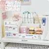 Caja Organizadora de Escritorio con Cajón Tipo Caja Organizadora de Escritorio para Estudiante Estante de Almacenamiento de Escritorio para Cosméticos Portalápices de Oficina