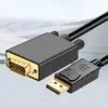 Cable de Conversión DisplayPort a VGA de 1.8 m Conector Macho a Macho para Pantalla de Empalme de Monitor de Computadora Adaptador HD 4K Venta al por Mayor