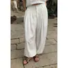 [Oferta Especial, Sin Devoluciones ni Cambios] Precio Original 162 Yuan Pantalones Largos Casuales de Pierna Ancha tipo Linterna de Lyocell Tencel para Mujer 258736