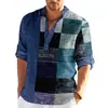 2024 moda casual transfronteriza temu solapa estampado 3D gato hombre manga corta camisa casual