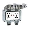 Enchufe industrial para exteriores, estándar británico, resistente al agua, IP66, multifuncional, de diez orificios, 10 A, resistente a la lluvia