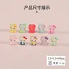 Desenho Animado Gato KT Fofo Grânulos Resina Luminosa Colorida Pequenas Figuras Artesanais DIY Acessórios Ornatos Miniatura de Mesa
