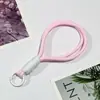 Cordón Corto para Teléfono Móvil con Combinación de Colores Anudado Trenzado Llavero de Felpa Cordón Trenzado Sling Anti-Pérdida 15cm