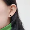 Agulha de Prata 925 Elegante Estilo de Hong Kong Luxo Leve Zircônia Tarraxa Redonda Brincos de Design de Nicho Brincos de Moda de Celebridade de Alto Padrão